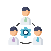 Pictogramme-symbolisant-travail-et-échanges-équipe