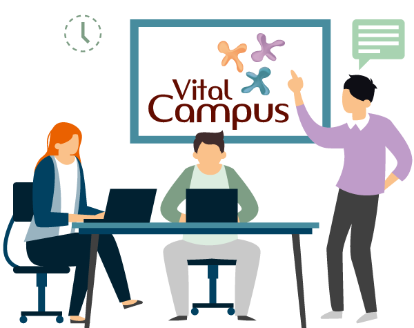 Image représentant les trois partenaires de Vital Campus