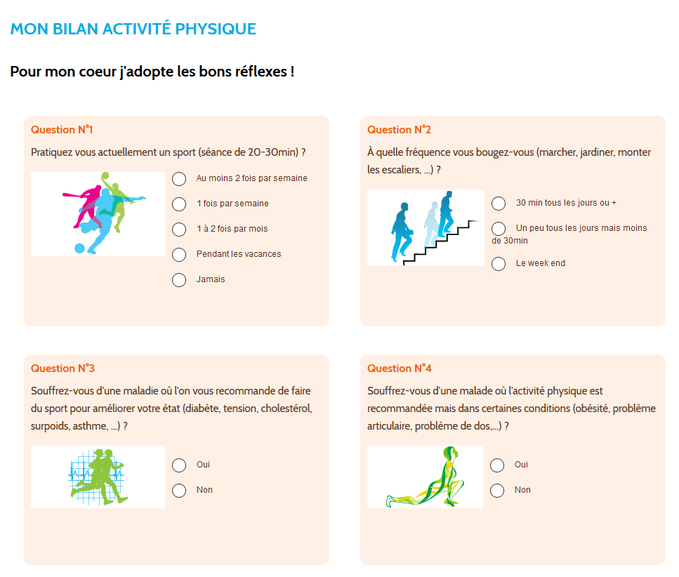 Extrait du bilan activité physique de Mon Capital Santé