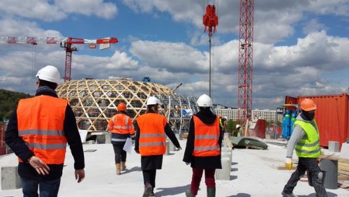 salariés sur un chantier du bâtiment