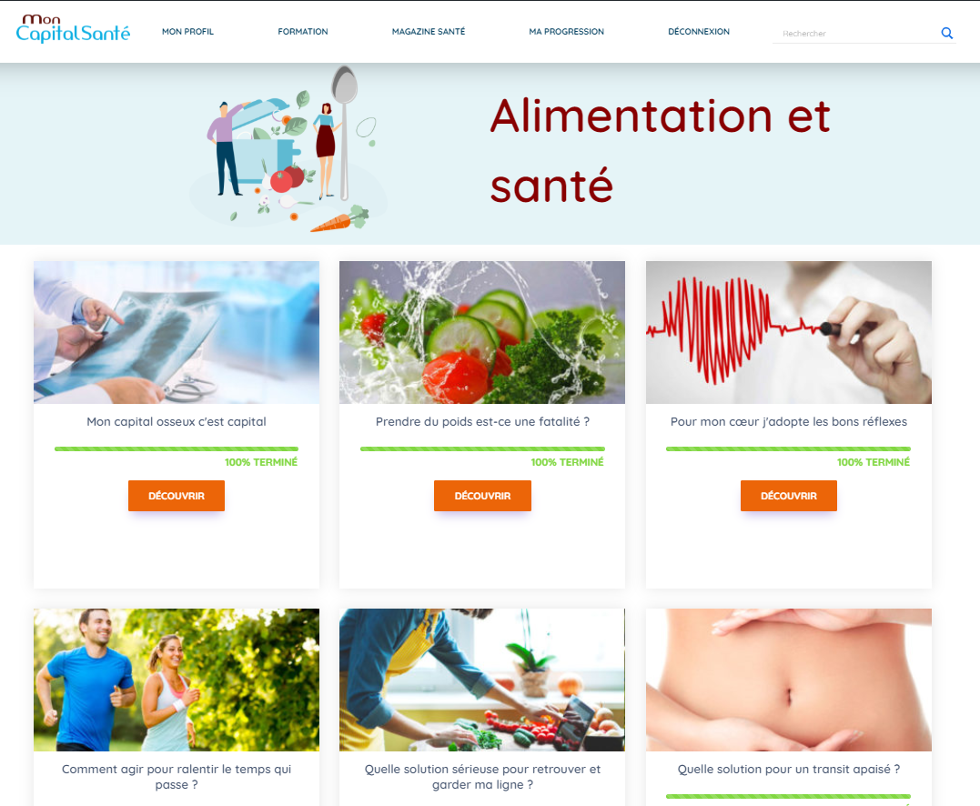 Extrait de la thématique alimentation et santé